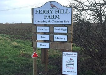 Ferry Hill Farm Entrance Sign